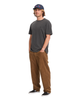 The Volcom Mens Solid Stone Emb T-Shirt in Black
