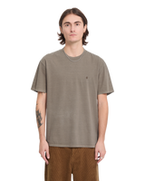 The Volcom Mens Solid Stone Emb T-Shirt in Earth