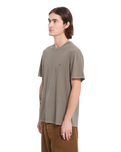 The Volcom Mens Solid Stone Emb T-Shirt in Earth