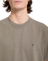 The Volcom Mens Solid Stone Emb T-Shirt in Earth