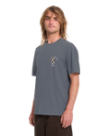 The Volcom Mens Bad Luck T-Shirt in Storm Blue