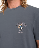 The Volcom Mens Bad Luck T-Shirt in Storm Blue