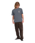 The Volcom Mens Bad Luck T-Shirt in Storm Blue