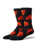 The Stance Mens Fallin In Skull Crew Socks in Black