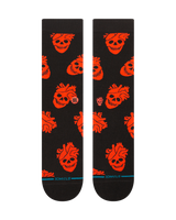 The Stance Mens Fallin In Skull Crew Socks in Black