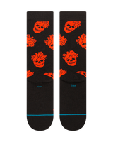 The Stance Mens Fallin In Skull Crew Socks in Black