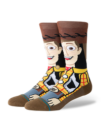 The Stance Mens Woody Crew Socks in Brown