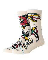 The Stance Mens Flash Crew Socks in Canvas