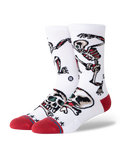 The Stance Mens Skeleton Crew Socks in White