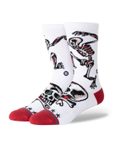 The Stance Mens Skeleton Crew Socks in White