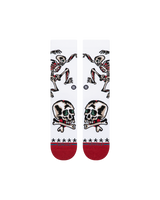 The Stance Mens Skeleton Crew Socks in White