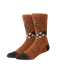 The Stance Mens Chewie Crew Socks in Brown