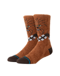 The Stance Mens Chewie Crew Socks in Brown