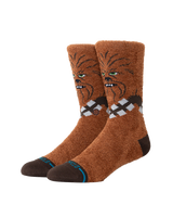 The Stance Mens Chewie Crew Socks in Brown