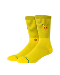The Stance Mens Pikachu Crew Socks in Yellow