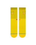 The Stance Mens Pikachu Crew Socks in Yellow