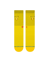 The Stance Mens Pikachu Crew Socks in Yellow
