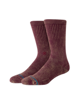 The Stance Mens Icon Dyed Crew Socks in Fig