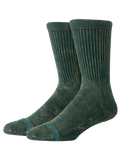 The Stance Mens Icon Dyed Crew Socks in Pine