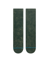 The Stance Mens Icon Dyed Crew Socks in Pine