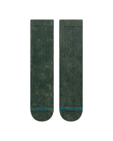 The Stance Mens Icon Dyed Crew Socks in Pine