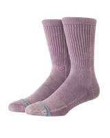 Icon Dyed Crew Socks in Plum