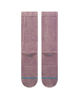Icon Dyed Crew Socks in Plum
