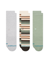 The Stance Mens Repeteur Crew Socks (3 Pack) in Light Heather