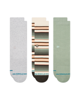 The Stance Mens Repeteur Crew Socks (3 Pack) in Light Heather