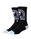 The Stance Mens Smashed Crew Socks in Black