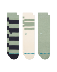 The Stance Mens Townie Crew Socks (3 Pack) in Sea Green