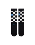 The Stance Mens Chef Check Crew Socks in Black