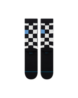 The Stance Mens Chef Check Crew Socks in Black