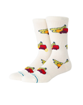 The Stance Mens Fruits Crew Socks in Canvas