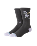 The Stance Mens Lights Out Crew Socks in Charcoal