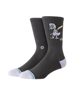 The Stance Mens Lights Out Crew Socks in Charcoal