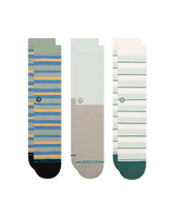 The Stance Mens Prep Stripe Socks (3 Pack) in Paleblue