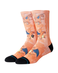 Charizard Crew Socks in Orange