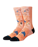 Charizard Crew Socks in Orange