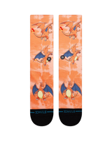 Charizard Crew Socks in Orange