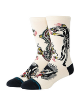 Battle Crew Socks in Cream