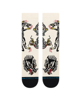 Battle Crew Socks in Cream