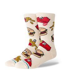 The Stance Mens Combo Meal Crew Socks in Tan