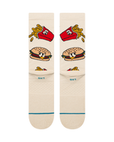 The Stance Mens Combo Meal Crew Socks in Tan