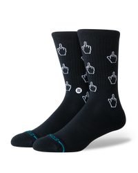 The Stance Mens Cursor Crew Socks in Black