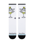 The Stance Mens High Quality Low Class Crew Socks in White