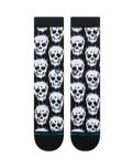 The Stance Mens Static Skull Crew Socks in Black
