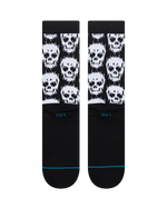 The Stance Mens Static Skull Crew Socks in Black