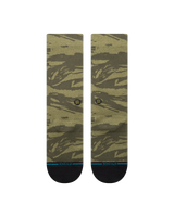 The Stance Mens Camoblend Crew Socks in Dark Green