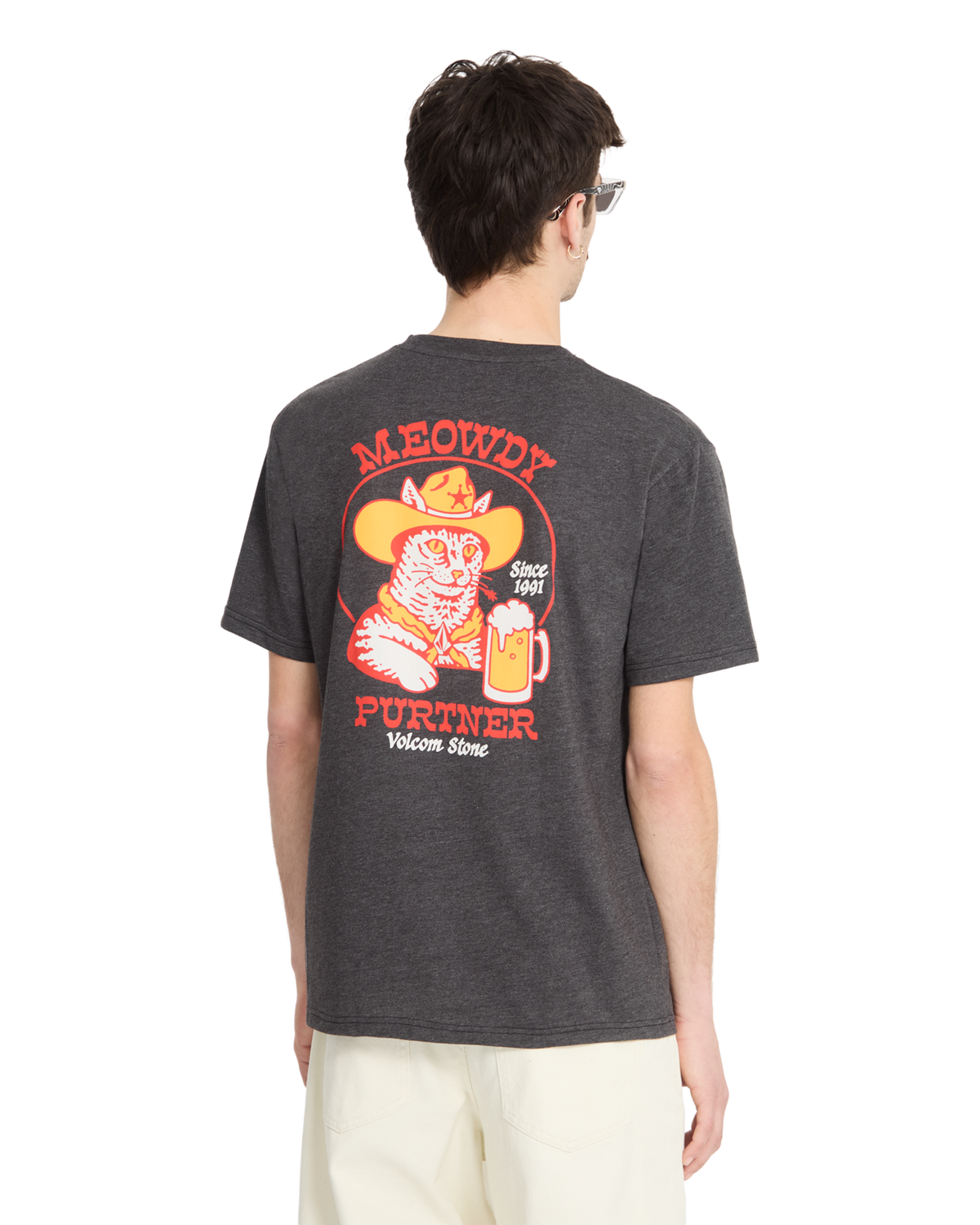 Meowdy T-Shirt in Heather Black